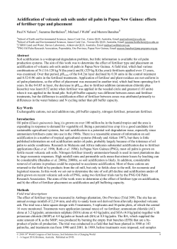 Acidification of volcanic ash soils under oil palm in Papua New