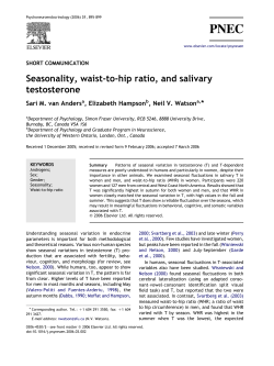 Seasonality, waist-to-hip ratio, and salivary testosterone