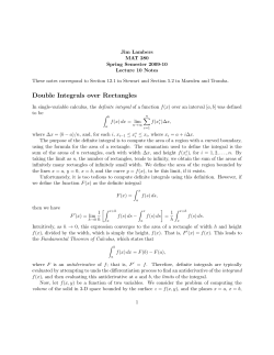 Double Integrals over Rectangles