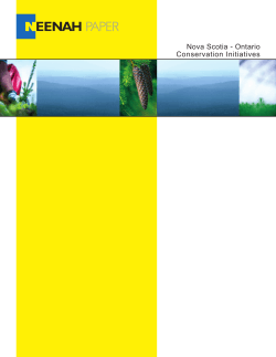 Nova Scotia - Ontario Conservation Initiatives