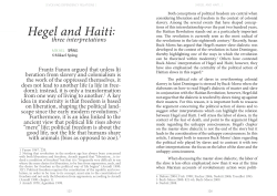 Hegel and Haiti: