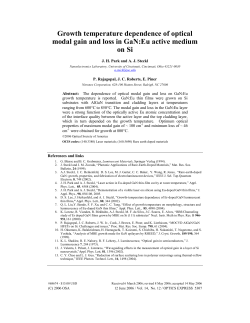 Growth temperature dependence of optical modal