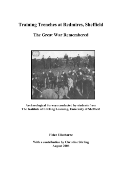 Training Trenches at Redmires, Sheffield