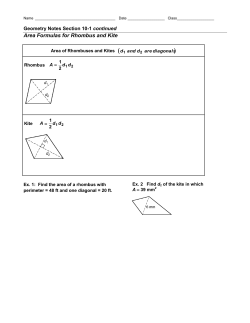 Area Formulas for Rhombus and Kite