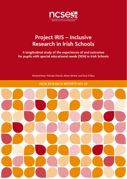 NCSE - Project IRIS &ndash; Inclusive Research in Irish Schools