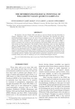 the dendroclimatological potential of willamette valley quercus