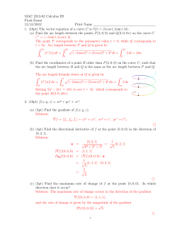 MAC 2313-02 Calculus III Final Exam