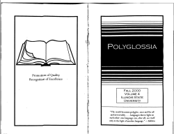 polyglossia - College of Arts and Sciences