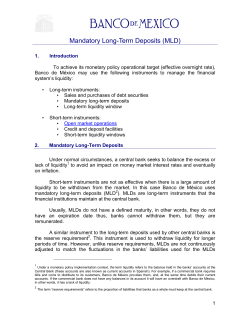 Mandatory Long-Term Deposits