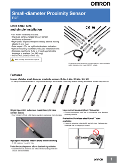 Omron E2E Proximity Sensor Datasheet