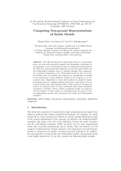Computing Non-ground Representations of Stable Models