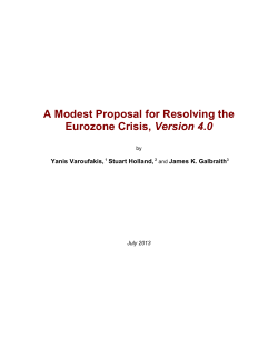 A Modest Proposal for Resolving the Eurozone