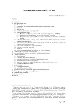 Portuguese National Report - International Society for Labour and