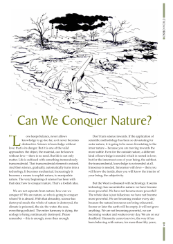 Can We Conquer Nature?