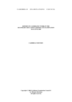 caribbeanexaminations council report on candidates` work in