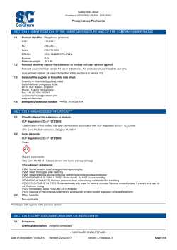 Phosphorous Pentoxide SECTION 1