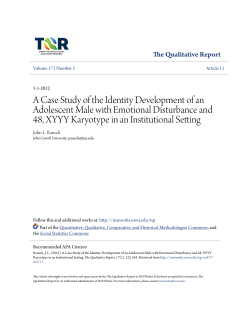 A Case Study of the Identity Development of an Adolescent Male
