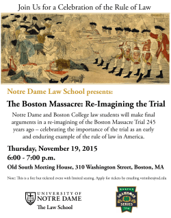 The Boston Massacre: Re-Imagining the Trial