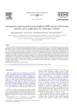 Investigating single nucleotide polymorphism (SNP) density in the