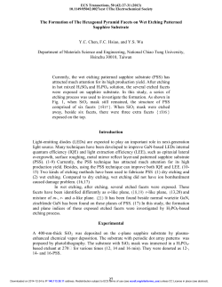 The Formation of The Hexagonal Pyramid Facets on Wet Etching