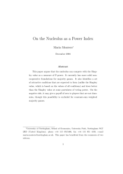 On the Nucleolus as a Power Index