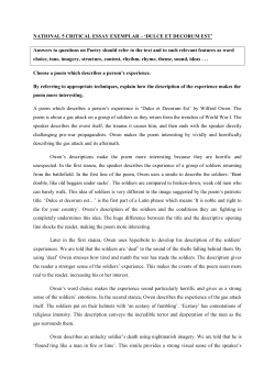 DULCE ET DECORUM EST