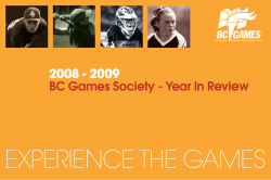 2008-2009 - BC Games Society