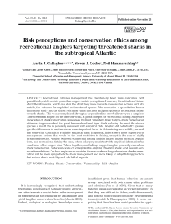 Risk perceptions and conservation ethics among