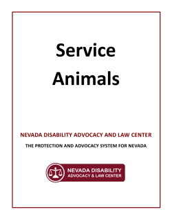 Service Animals - Nevada Disability Advocacy and Law Center