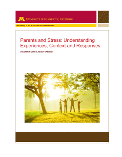 Parents and Stress - University of Minnesota Extension