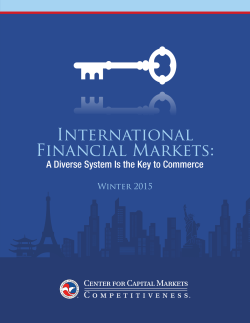 International Financial Markets: A Diverse System Is the Key to