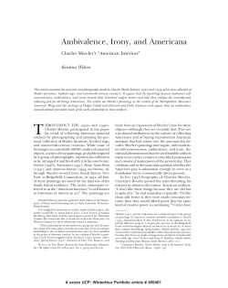 Ambivalence, Irony, and Americana