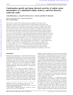 Conformation specific and charge directed reactivity of radical cation