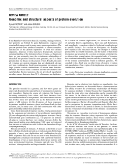 Genomic and structural aspects of protein evolution
