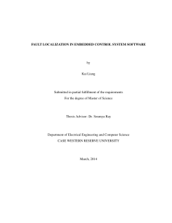 FAULT LOCALIZATION IN EMBEDDED CONTROL SYSTEM