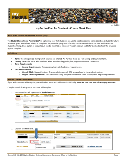 Create Blank Plan - Purdue University