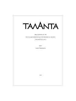 pag 1-6 voorwerk - TALANTA &ndash; Proceedings of the Dutch