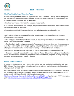 Start &mdash; Overview - Covered California