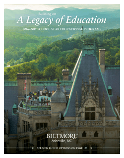 2016-2017 Biltmore Education Program