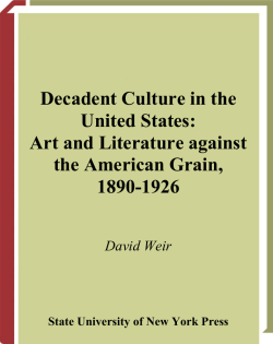 Decadent Culture in the United States: Art and