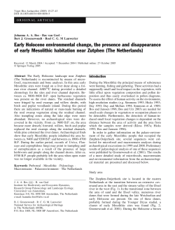 Early Holocene environmental change, the presence and
