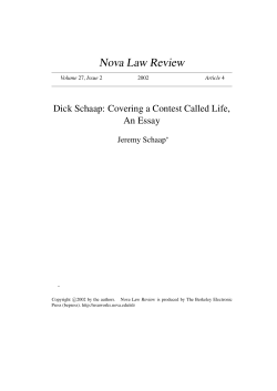 Dick Schaap: Covering a Contest Called Life, An Essay