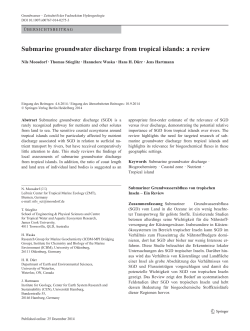 Submarine groundwater discharge from tropical
