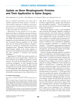 Update on Bone Morphogenetic Proteins and Their Application in