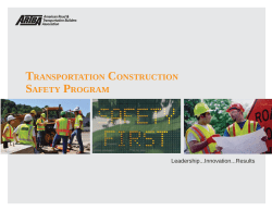 ARTBA`s Transportation Construction Safety Program