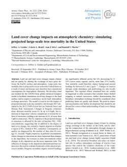 Land cover change impacts on atmospheric chemistry: simulating