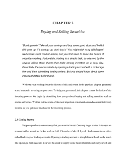 CHAPTER 2 Buying and Selling Securities