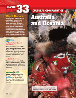 Chapter 33: Cultural Geography of Australia and Oceania
