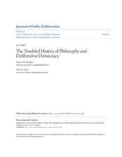 The Troubled History of Philosophy and Deliberative Democracy