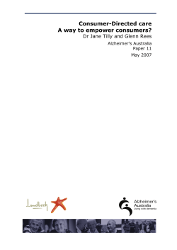 Consumer-Directed Care: A way to empower